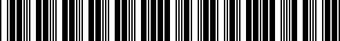 Barcode for 00004311036