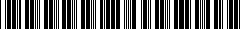 Barcode for 00004320456