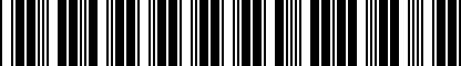 Barcode for 021115033