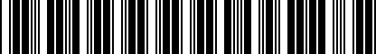 Barcode for 021115203