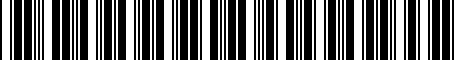 Barcode for 022253589A