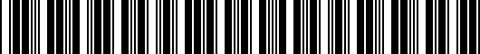 Barcode for 025105561004